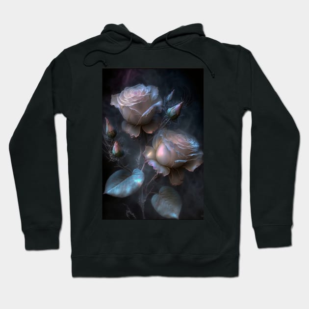 Iridescent pastel roses1 Hoodie by redwitchart